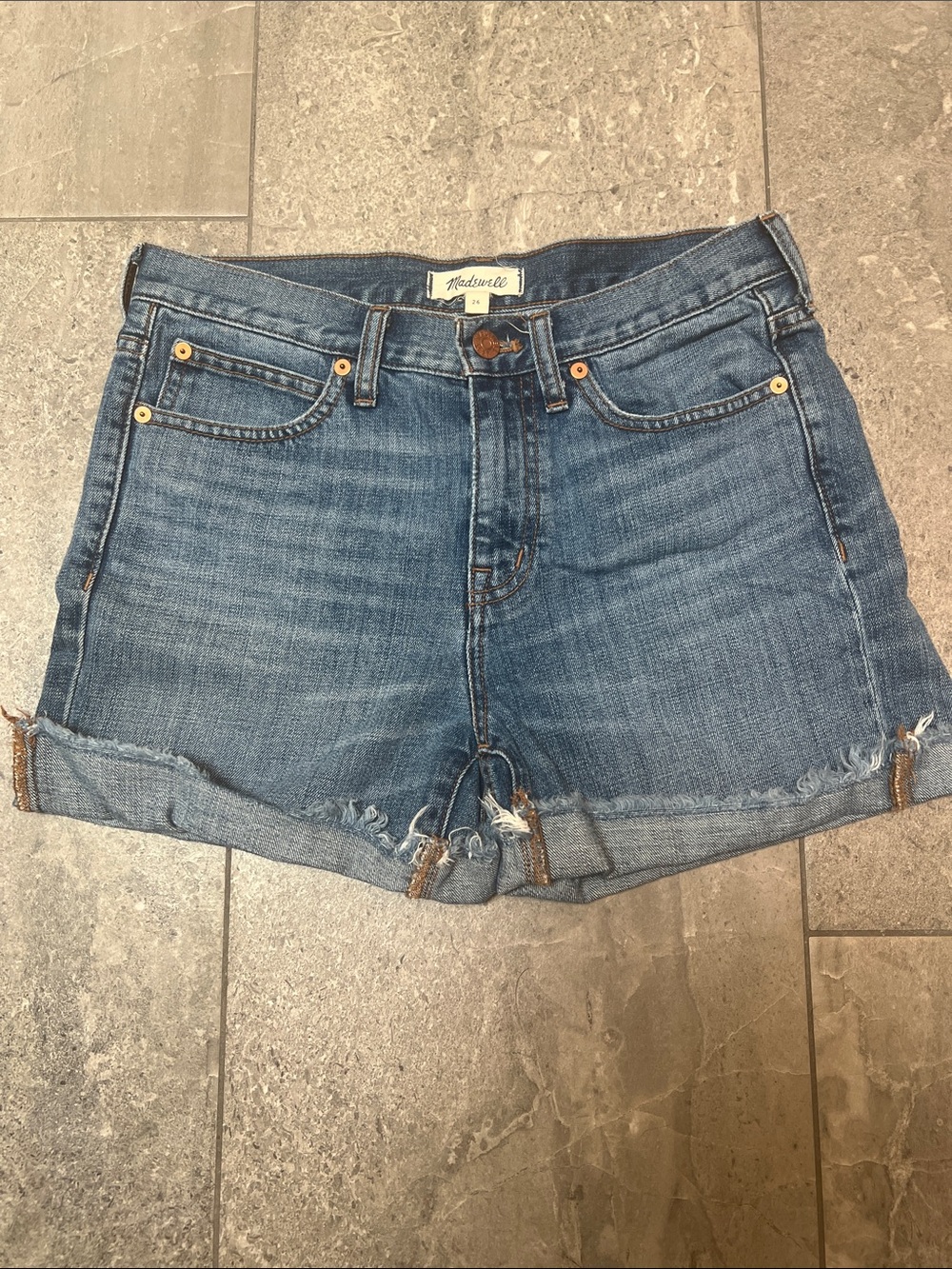 Madewell Cuffed Denim Shorts